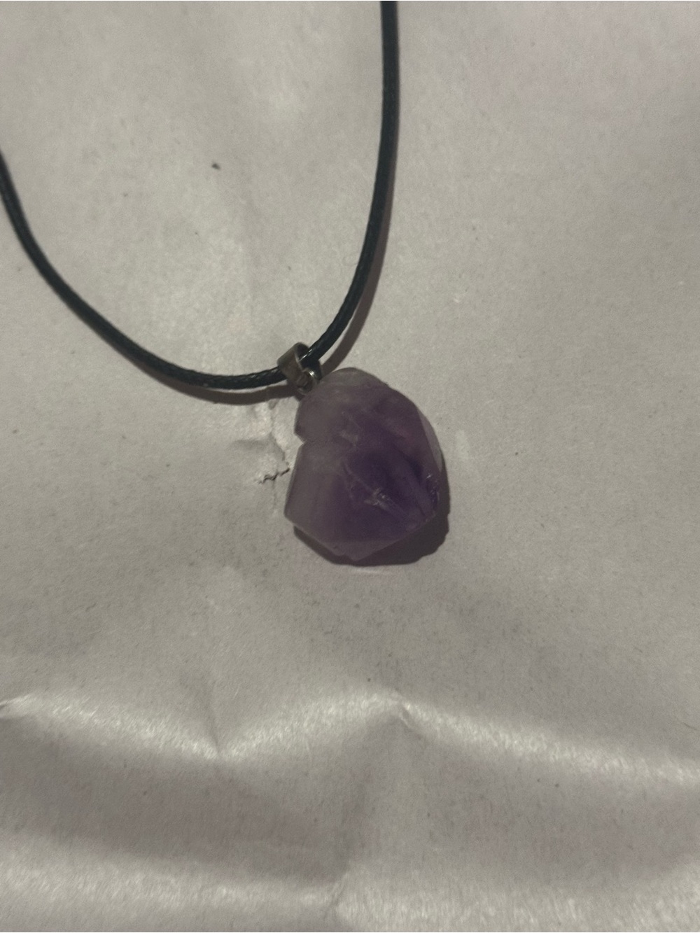 Amethyst Purple Stone Pendant Necklace - Women Jewelry